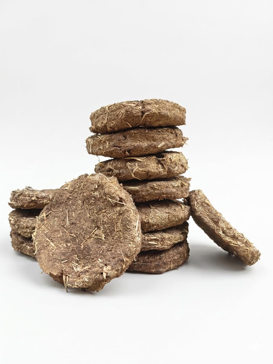 OR Farm 100% Pure & Traditional Desi Cow Dung Cakes for Pooja, Hawan, Agnihotra & Home Purification - Sun-Dried, Chemical-Free Organic Upala | Long Lasting & Smoke-Free (Pack of 12)-picture-33