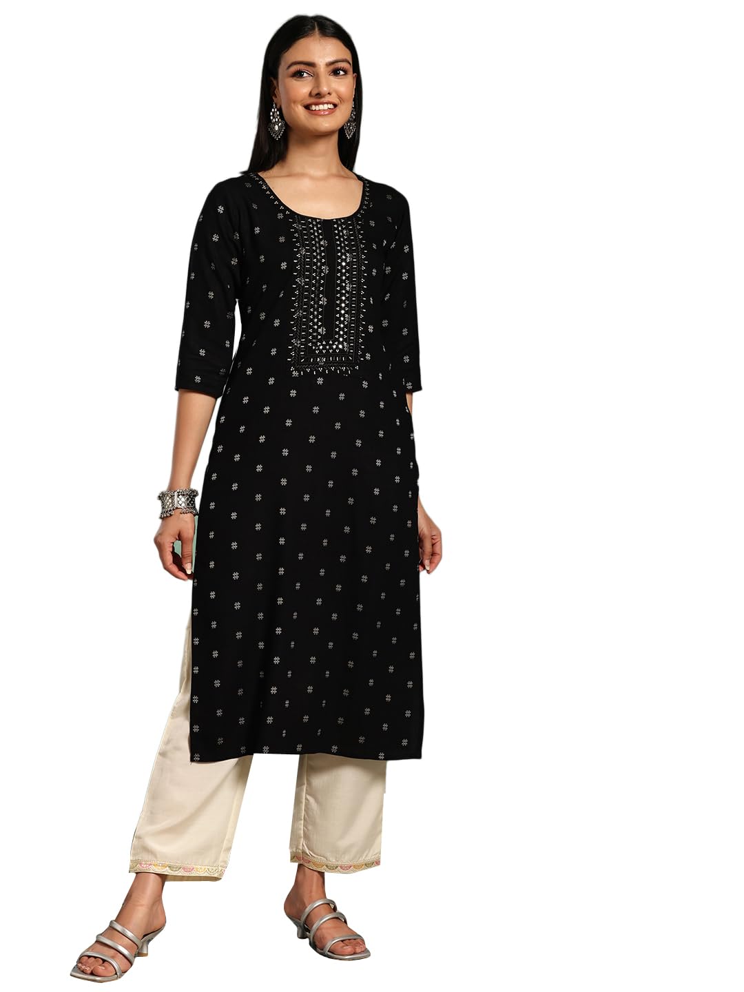 Libas Women’s Cotton Woven Design Regular Kurta Libas Women’s Cotton Woven Design Regular Kurta