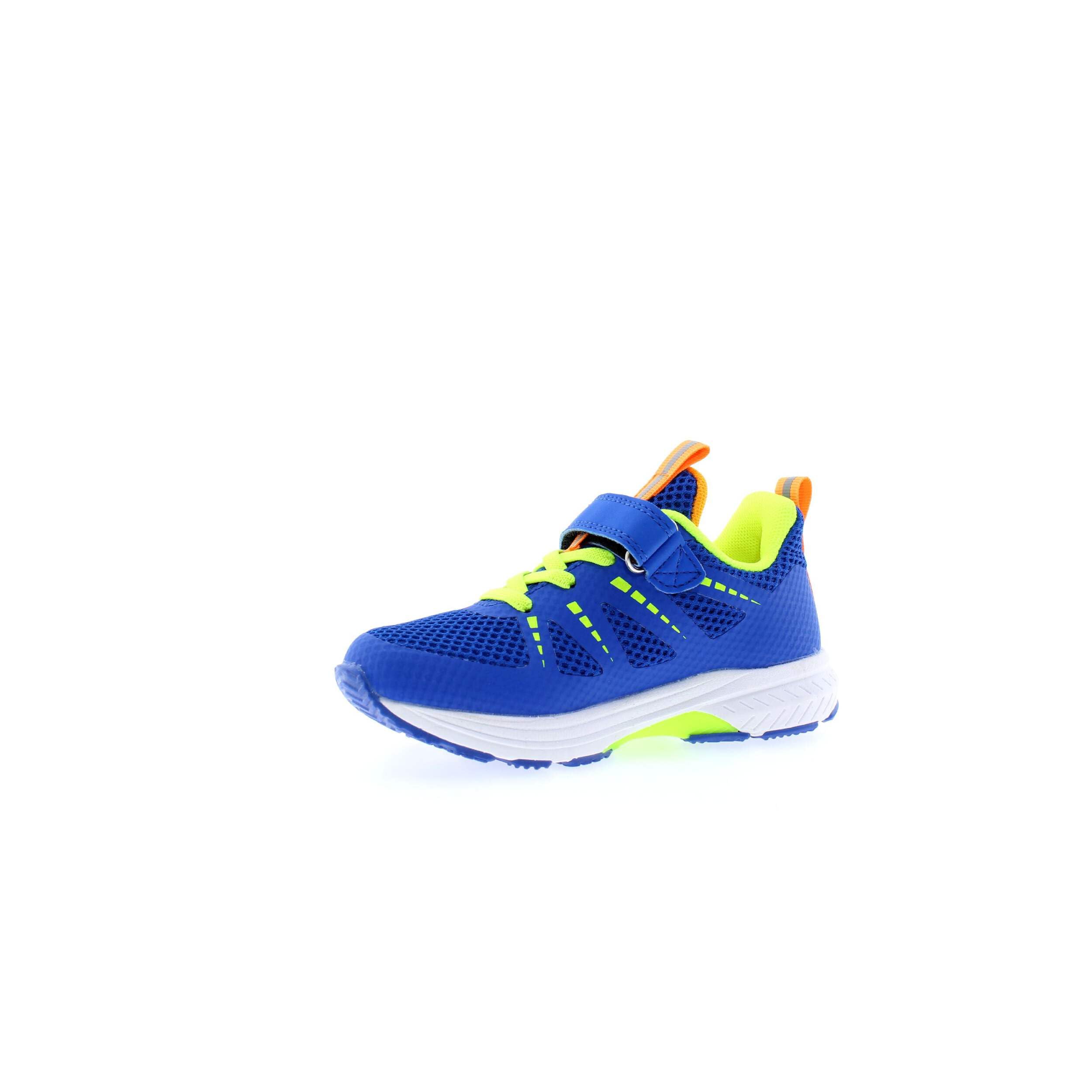 Scarpa Sportiva Modello IMAA3807 Blu Royal Giallo Neon a Lacci Elastici e Strappo (Blu Royal, Sistema Taglie Calzature EU, Adolescente, Numero, Media, 35)