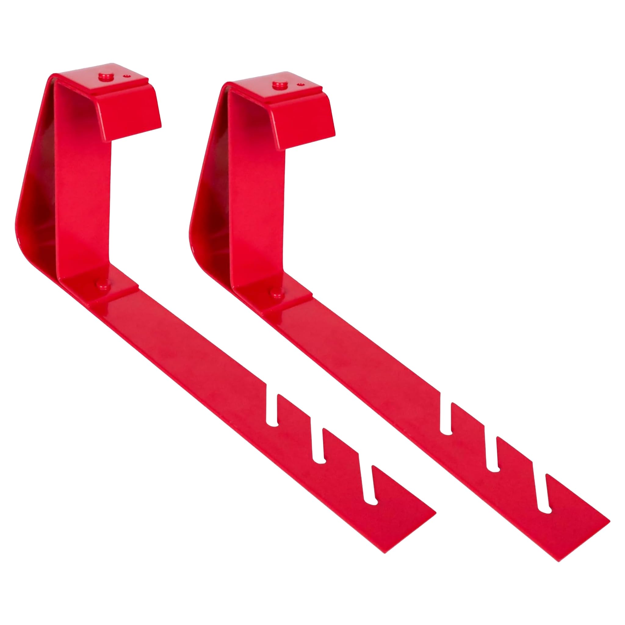 Guardian 2502 Adjustable Heavy Duty Fixed Bracket, for Use with Sideguard Or Material Support On Low Slope Roofs, Powder Coated Red, 6 Inch (Pack of 2)