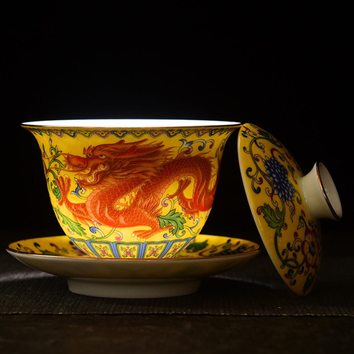 Tasses à thé en céramique, Tasse à thé en céramique avec soucoupe, service porcelaine polyvalent