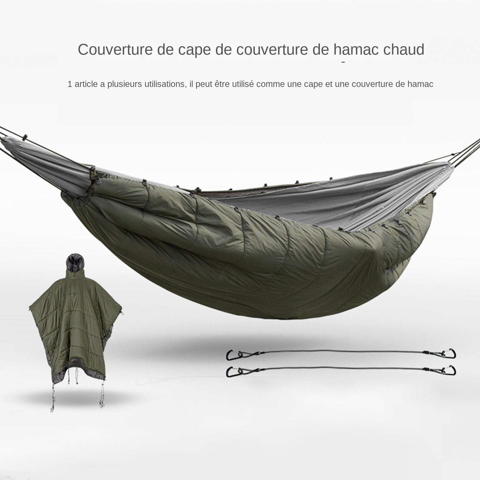 Poncho da campeggio, sacco a pelo, poncho da campo, sotto i piumini, amaca | poncho, sacco a pelo portatile, sacco a pelo invernale antivento per campeggio, trekking, s