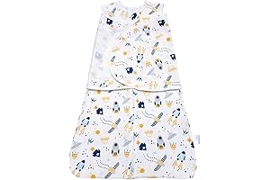 Split Baby Swaddle Spaceship Cotton Sleepsack for 6-12 Month Old Boys and Girls