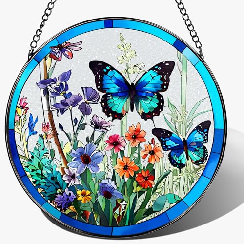 20 Stained Glass Mother’s Day Gift Ideas for a Beautiful 2026 Celebration 2 8" Stained Glass Butterfly Sun Catcher