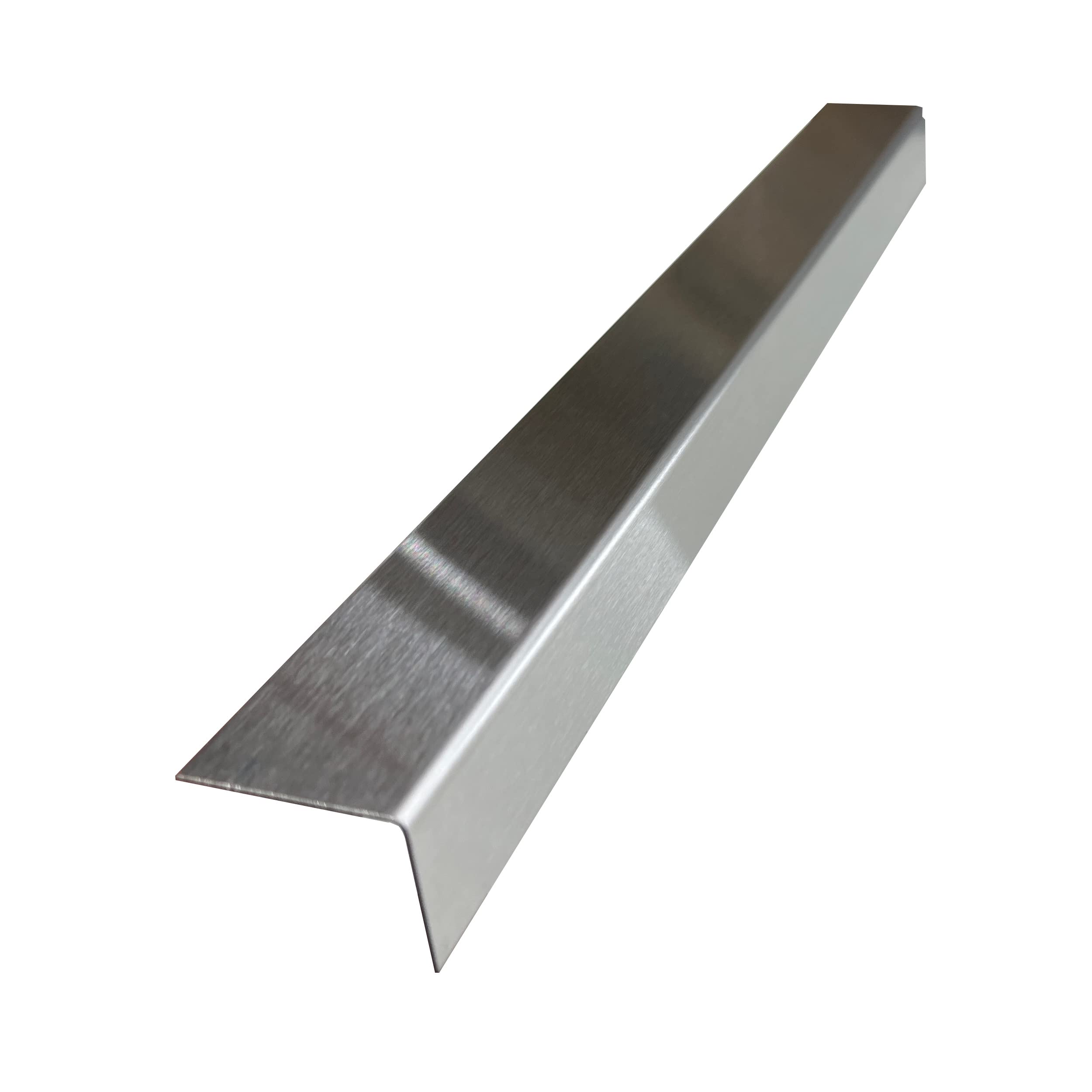 Brushed 304 Stainless Steel Universal Gap Filler Finishing Angle Trim Kit Elements (Outer Finish, 1" x 1.25" x 48")