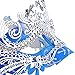 Masquerade Mask Shiny Metal Rhinestone Venetian Pretty Party Evening Prom Mask,Silver and Blue,One size