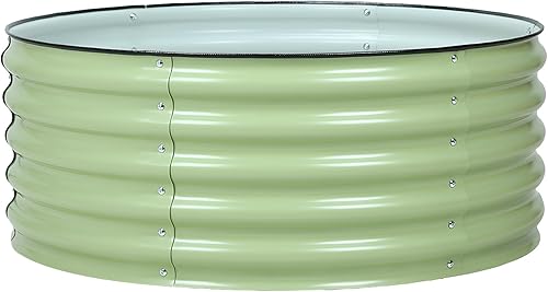 Miniatura 31 de Aoodor Cama de jardín elevada de metal de 9 pulgadas de alto y 30 pulgadas, maceta para exteriores y kit de jardín elevado para verduras, flores