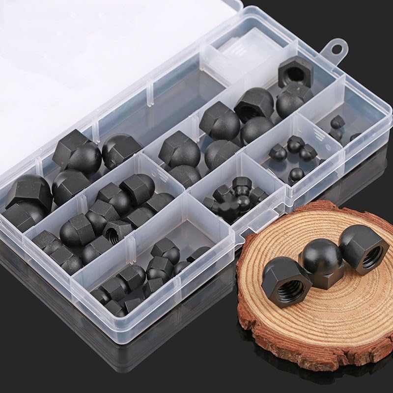 M3M4M5M6-M12 Set Black Nylon Cap Nut Plastic Cap Nut Decorative Acorn Nuts