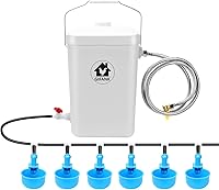 GIFANK 3 Gallon Automatic Chicken Waterer Float Valve - Hose Connect Poultry Dispenser for Chickens Ducks Geese Turkeys