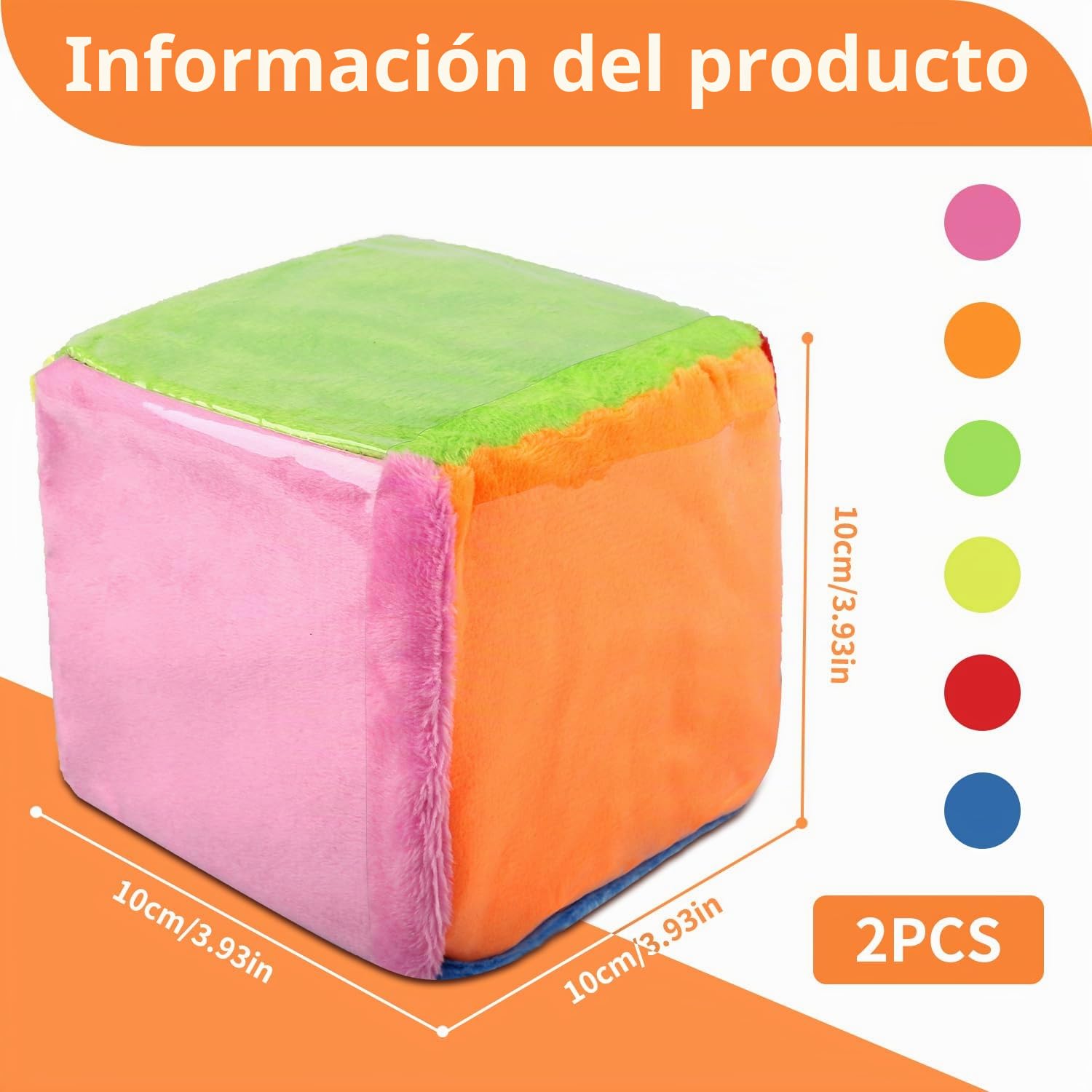 2 Cubos de Espuma con Bolsillos de 10 cm
