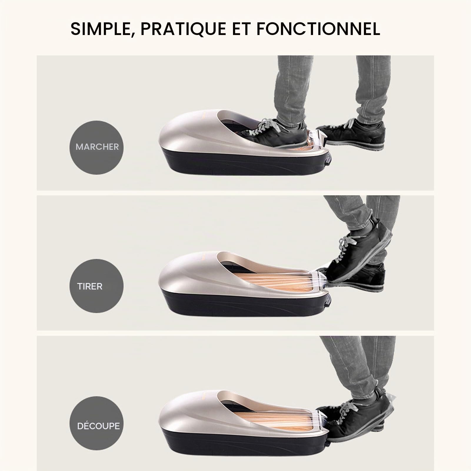 Distributeur Automatique de Couvre-chaussures - Porte-Couvre-Chaussures Intelligent, Pratique et Économique, Protège le Sol, Design Moderne, Pour Maison, Bureau, Hotel