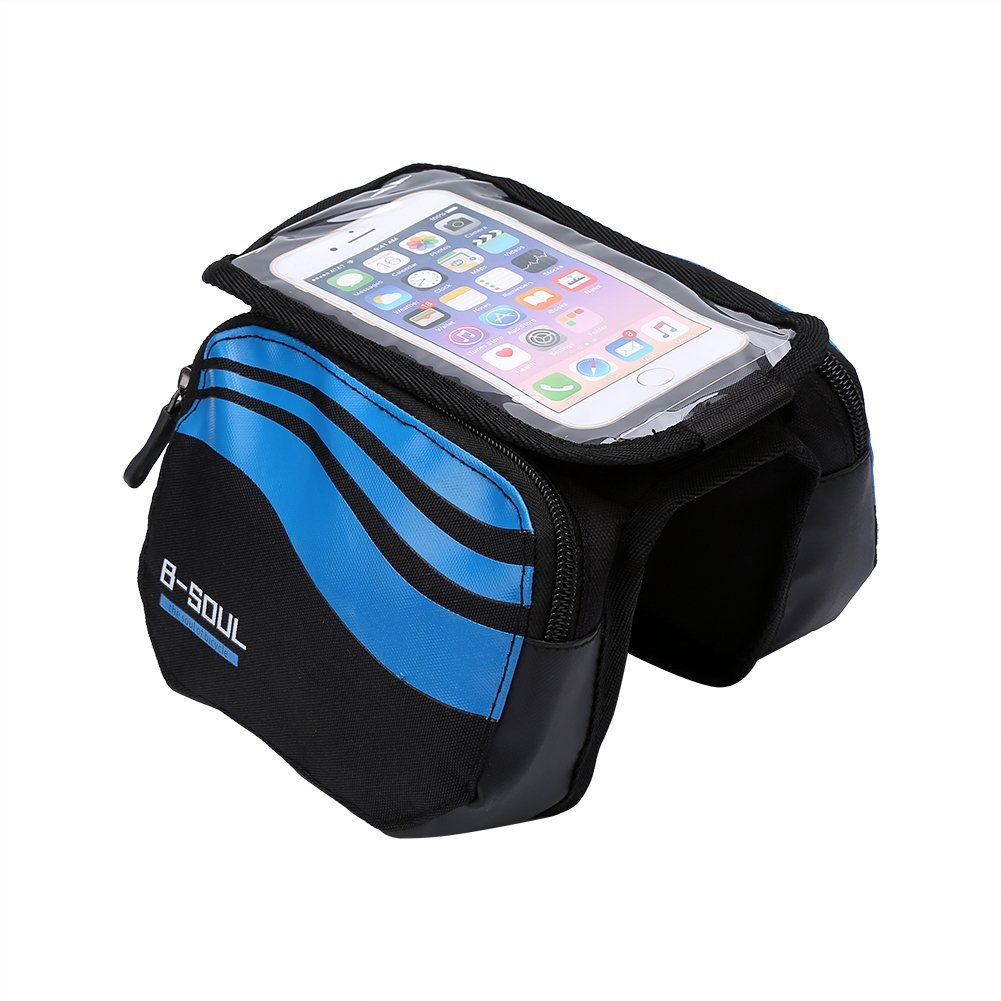 ZJchao Bicicletta Borse Impermeabile della Cassa Mobile Tubo in PVC Trasparente dello Schermo del Manubrio della Bicicletta di Telefono 5,5 Pollici