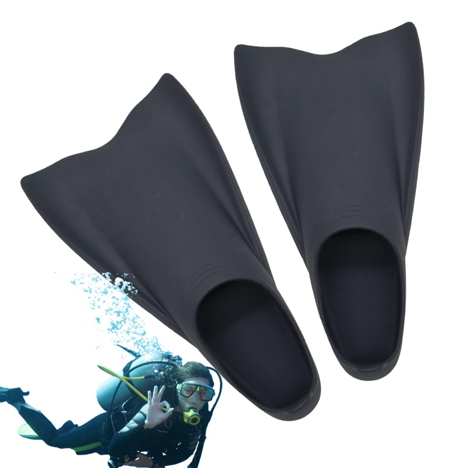 Pinne da nuoto per adulti, pinne corte in silicone per uomini e donne, pinne galleggianti per gli amanti del nuoto e gli appassionati di sport acquatici