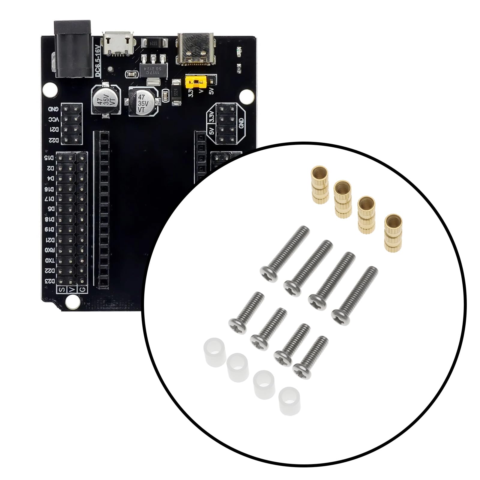 2Pcs ESP32 30-Pin Acrylic Case Compatible with ESP32 Development Board Protective Shell — view 3