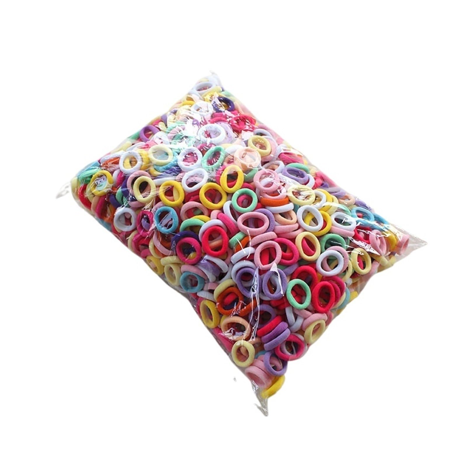 100/300/500 lazos elásticos de nailon coloridos for el pelo(C065-style23,100pcs)