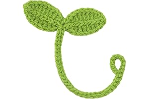 Handmade Knitted Crochet Leafy Sprout, Crochet Bookmark Knitted Bookmarks Sprout Bookmarks for Plant Lovers