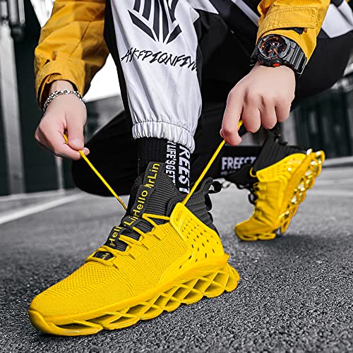 Image of Hello MrLin Men's Running Shoes Non Slip Athletic Tennis Walking Blade Type Sneakers Hip Hop