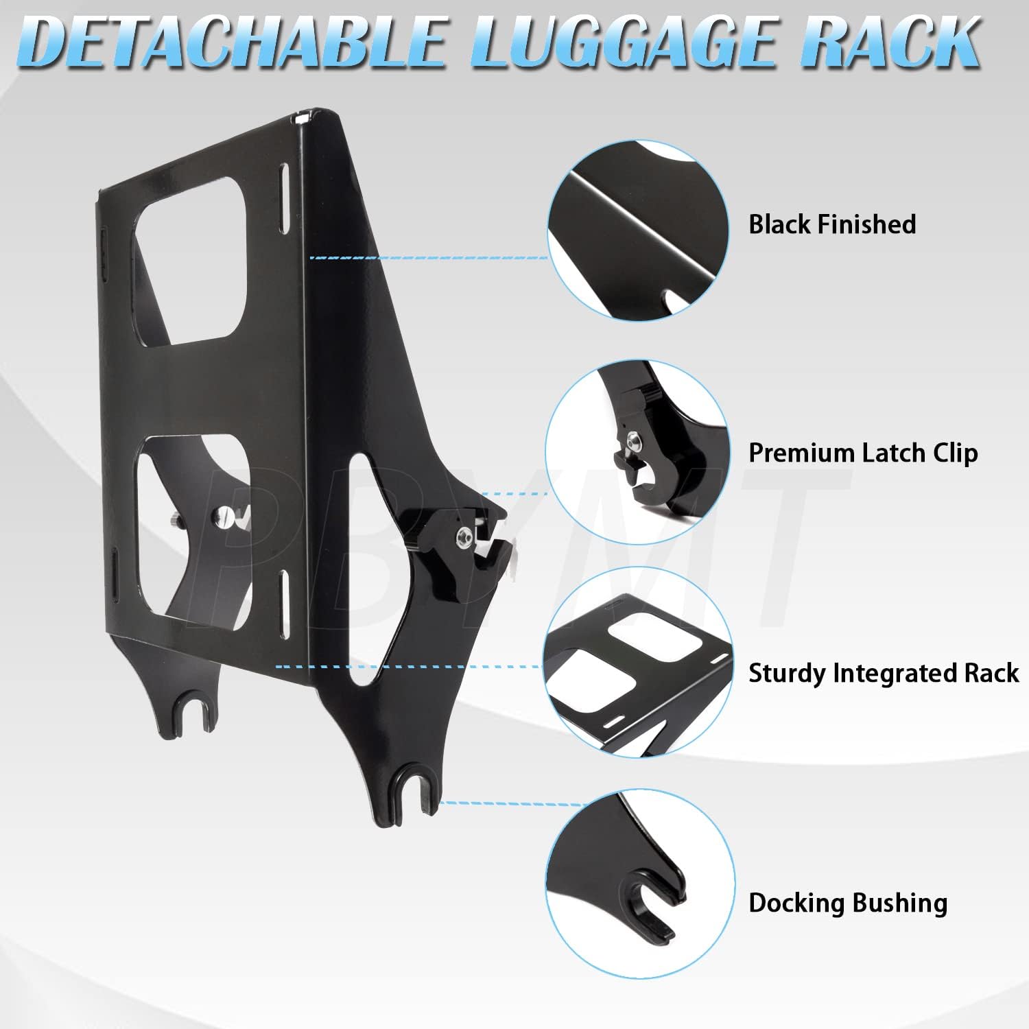 Gеt Sресіаl Prісе PBYMT Black Detachable Two Up Tour Pack Pak Mounting Luggage Rack Compatible for Harley Davidson Touring Street Glide Road King Electra Glide 2014-2022