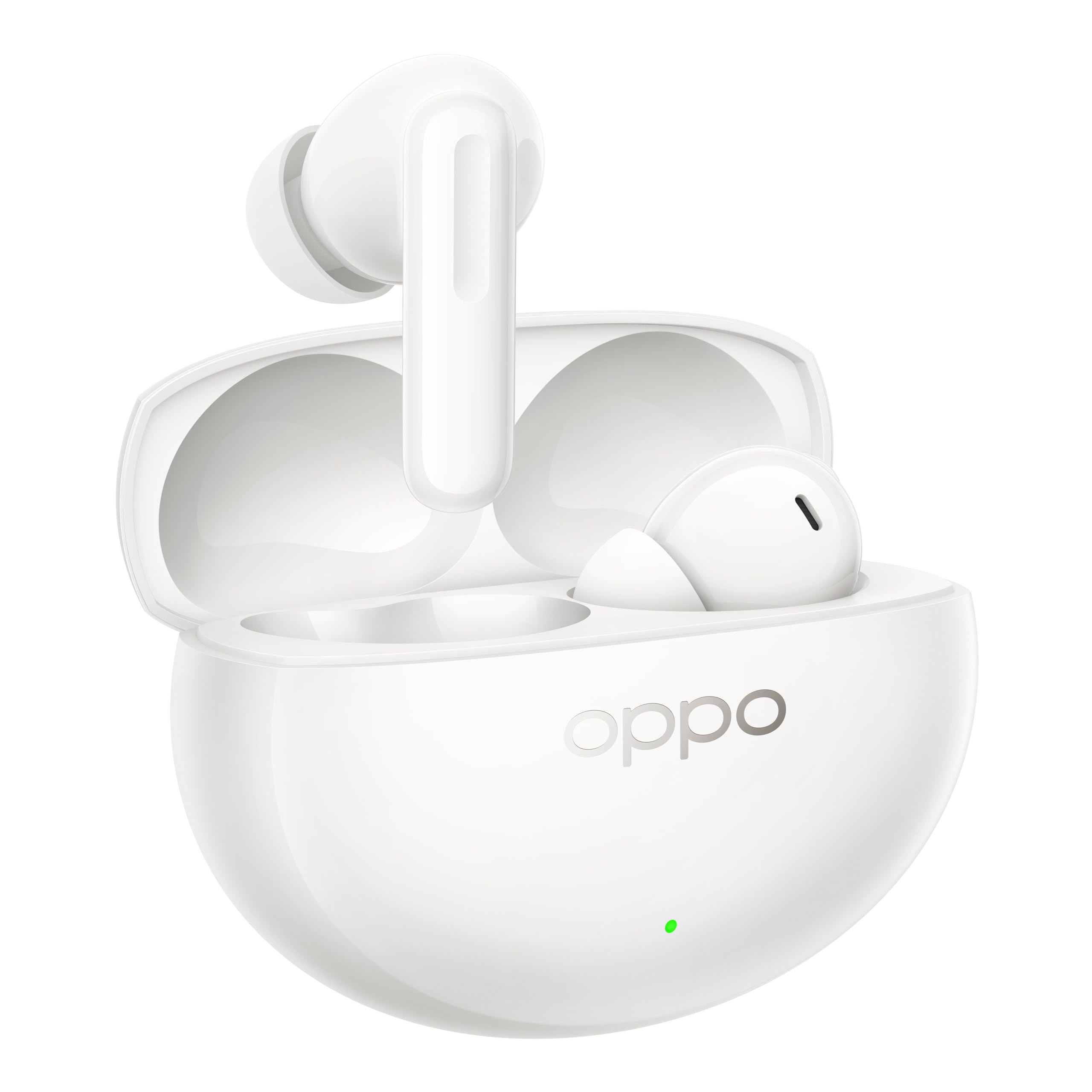 Oppo Enco Air5 Pro Bluetooth 6.0 Kopfhörer mit aktiver Geräuschunterdrückung, 55 dB, bis zu 54 Stunden Akku, Hi-Res-Sound LHDC, geringe Latenz 94 ms, IP55, Weiß