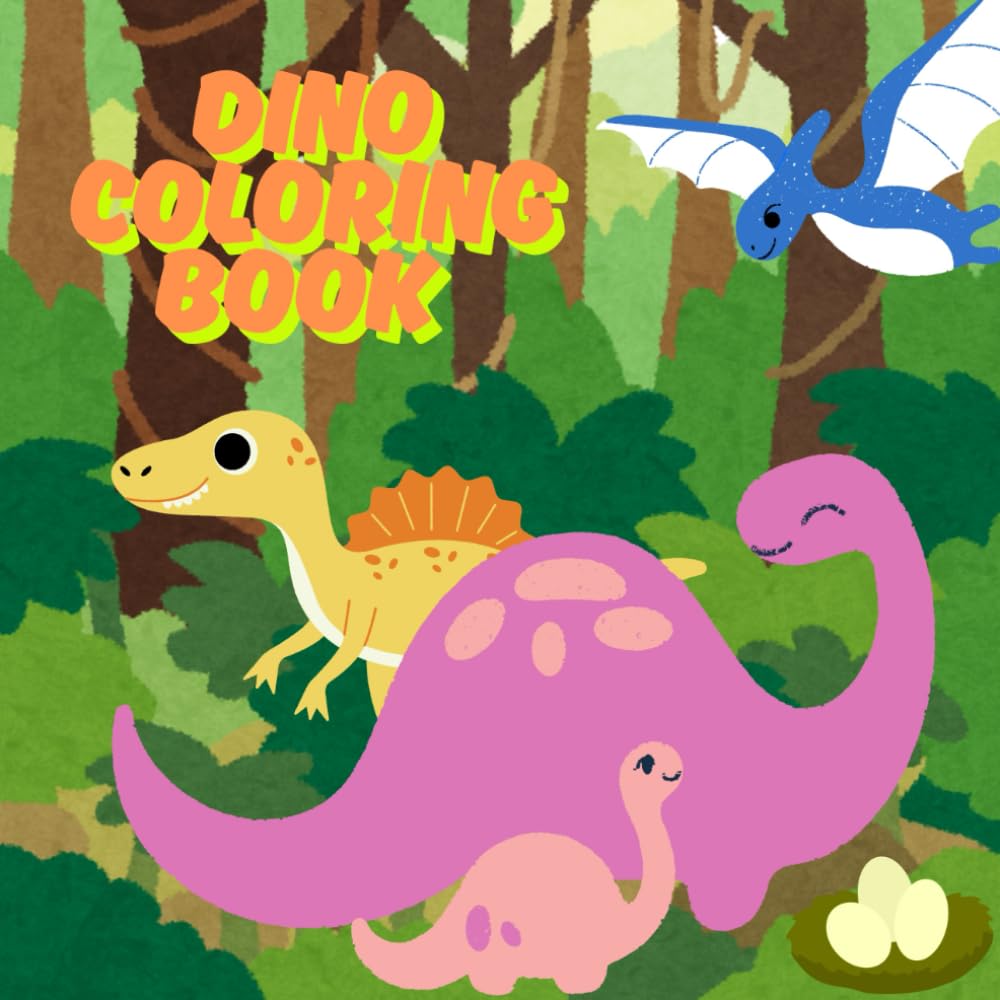 Dinosaur Coloring Book for Kids – 98 Pages of Prehistoric Fun!: exciting dinosaur illustrations, this book is perfect for young explorers who love these prehistoric creatures.