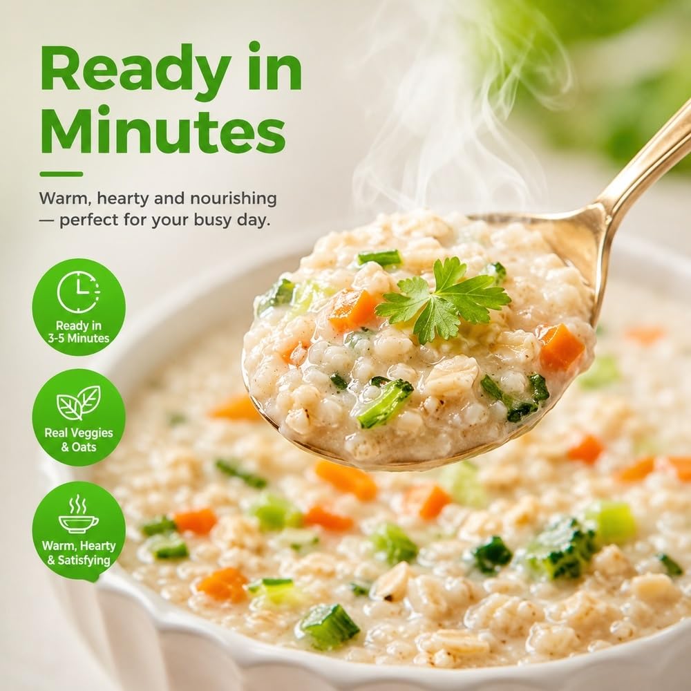 500g De Sustituto Comida For El Desayuno, Copos Avena Y Verduras Enlatados Con Sal Marina
