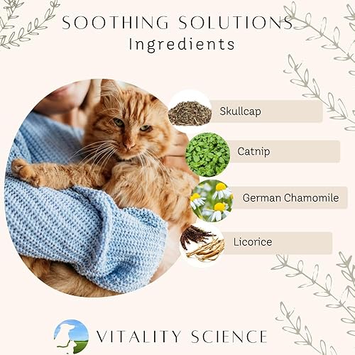 Miniatura 3 de Vitality Science Solución calmante de tintura de hierbas para gatos y perros | Mantiene a tu mascota tranquila y relajada | Ayuda suave para dormir