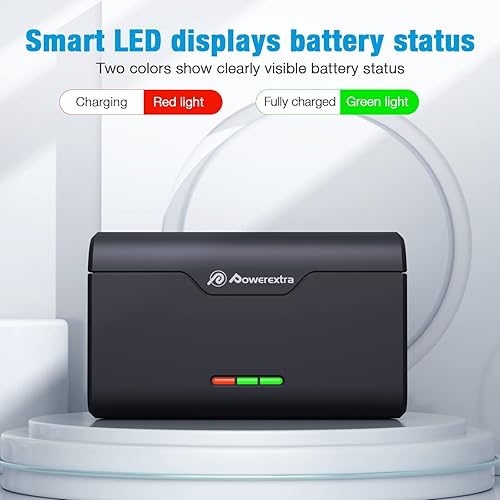 Miniatura 4 de Powerextra Hero 11 - Cargador de batería para GoPro 111098765, soporte de almacenamiento de tarjeta TF con puerto tipo C, totalmente compatible con