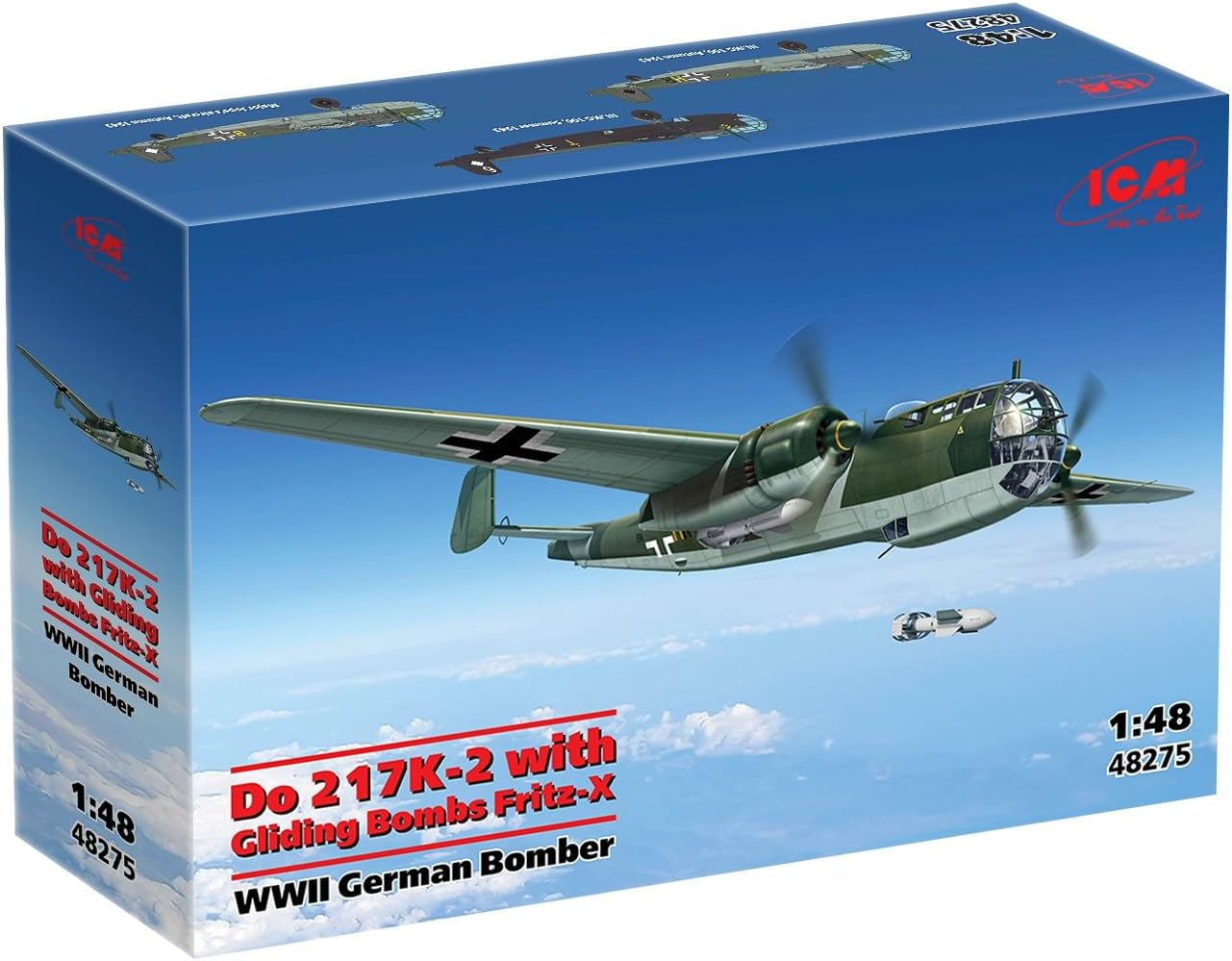 ICM 48275 - Do 217K-2 with Gliding Bombs Fritz-X - 1:48 Aircraft Model Kit