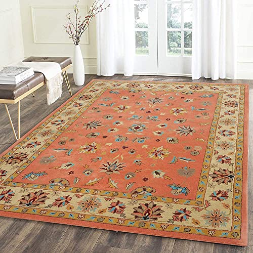 Image of Carpet Mahal Export Quality Handmade Tuffted Pure Woollen Carpet for Living Room Bedroom Size 6 x 6 feet Square (180X180 Cm) Color-Multi