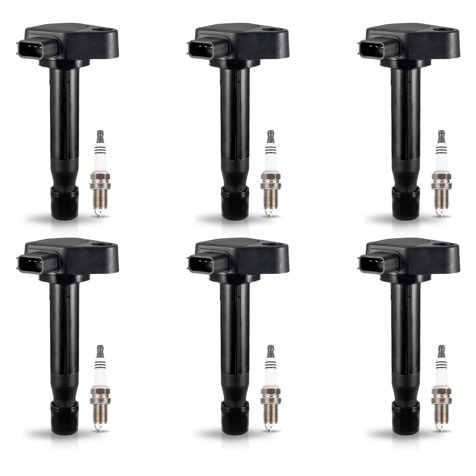 ENA Ignition Coil UF242 & Spark Plug 4503 Compatible with Honda Accord 3.0L 2000-2002 Odyssey 1999-2010 3.5L Acura CL 2001-2003 TL 1999-2003 3.2L V6