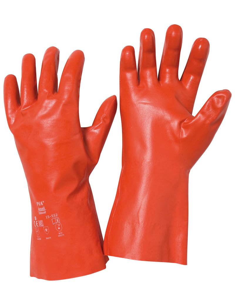 DENIOS Chemiehandschuh PVA, Kat III, Größe 9