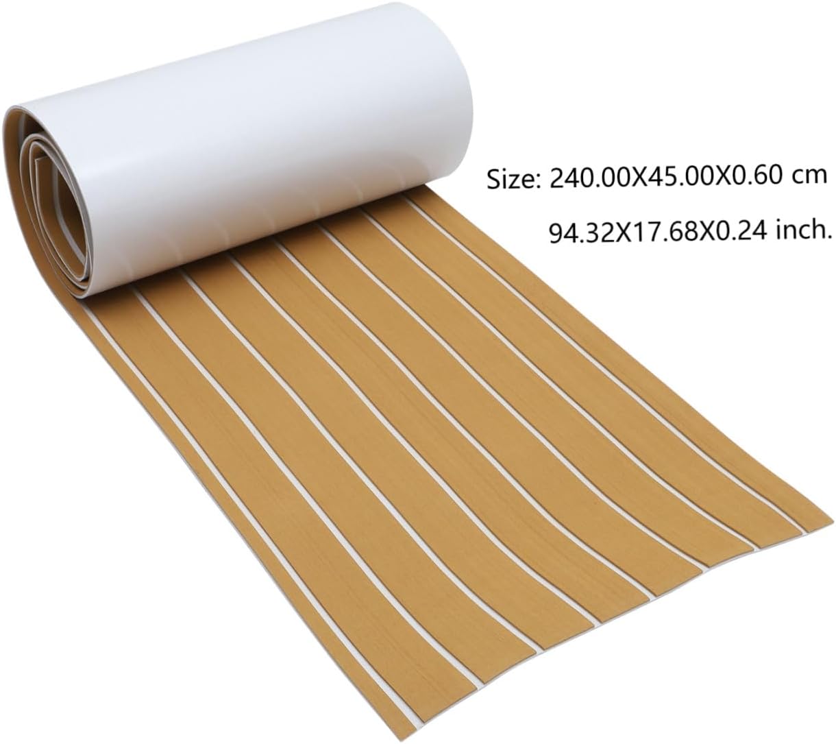 BESPORTBLE 1 Roll Non Slip Eva Faux Boat Decking Mat Self Adhesive Yacht Flooring Rug Heat Resistant Mat Easy to Clean for Boat Decoration