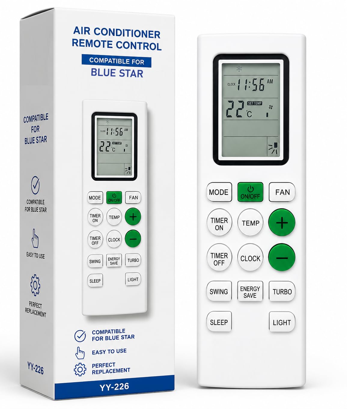 AC Remote Compatible with Blue Star Split & Window Air Conditioner Model 226, Suitable for 1 Ton, 1.5 Ton & 2 Ton Inverter AC-picture-13