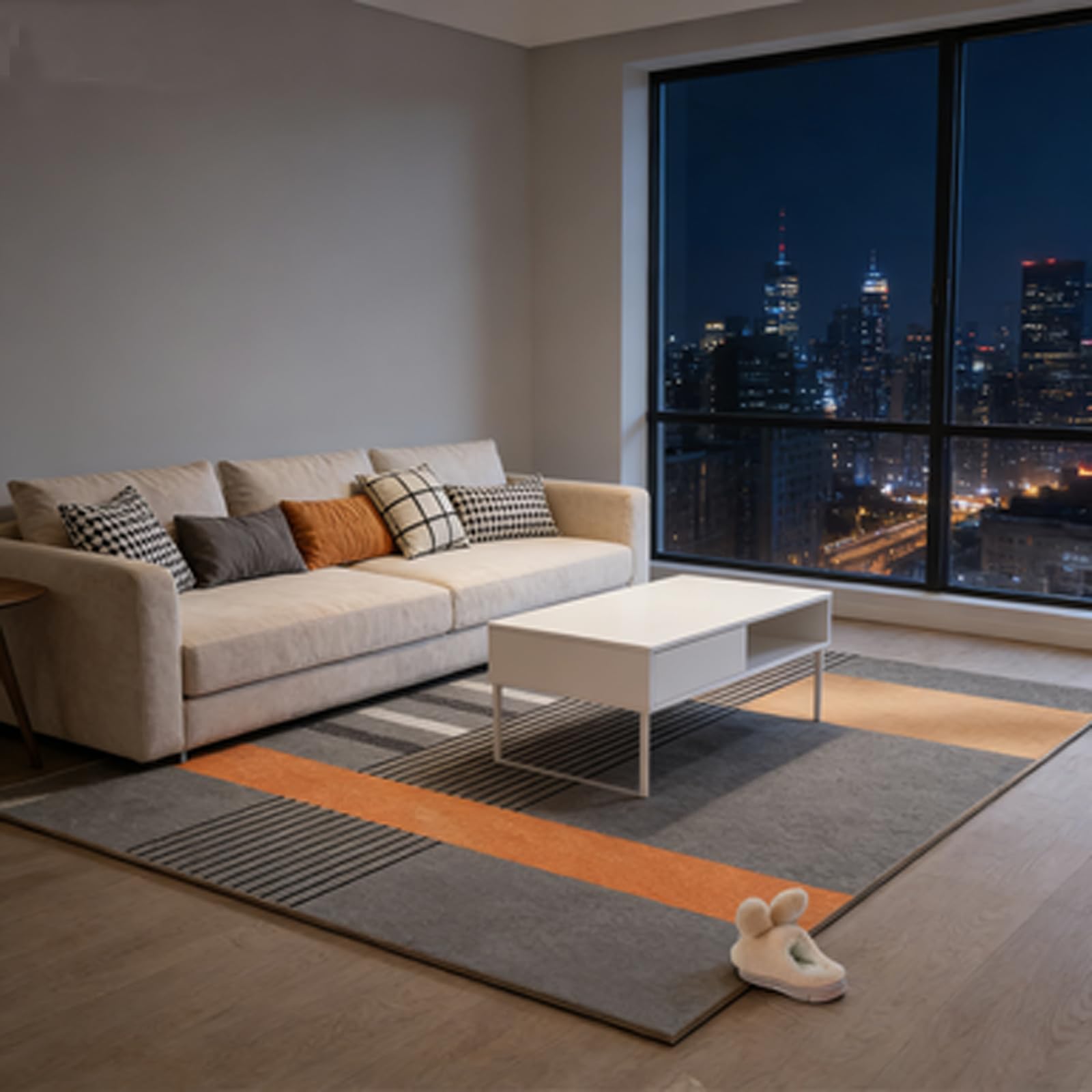 Tapis de sol pour salon et chambre à coucher 190x280 cm ambiance chaleureuse