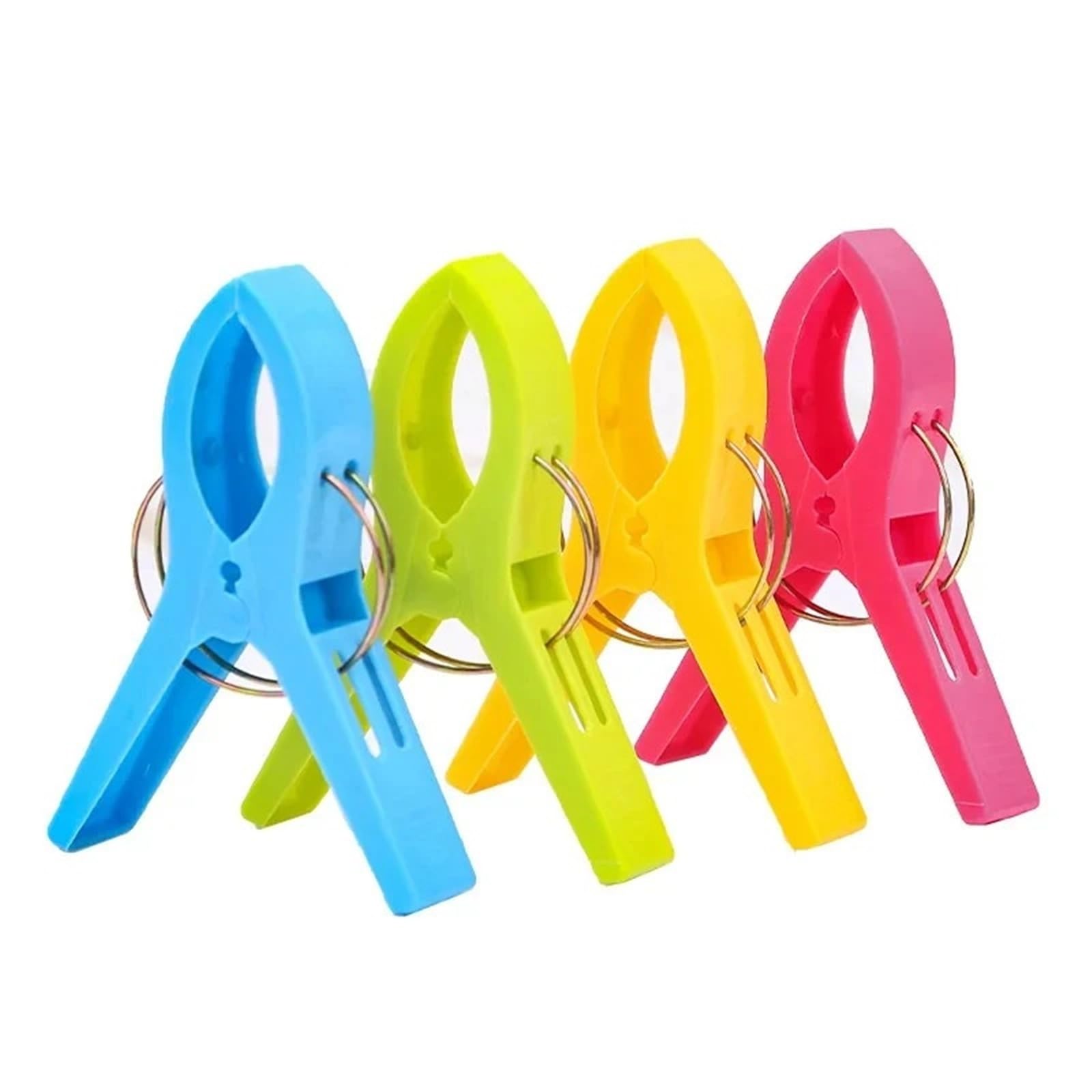 Pinzas De Plástico para La Ropa 4-40 Uds. Clips for Toallas de Playa, Clavijas de edredón de plástico for Ropa de lavandería, Herramientas de organización del baño del hogar(Random 32 pcs)