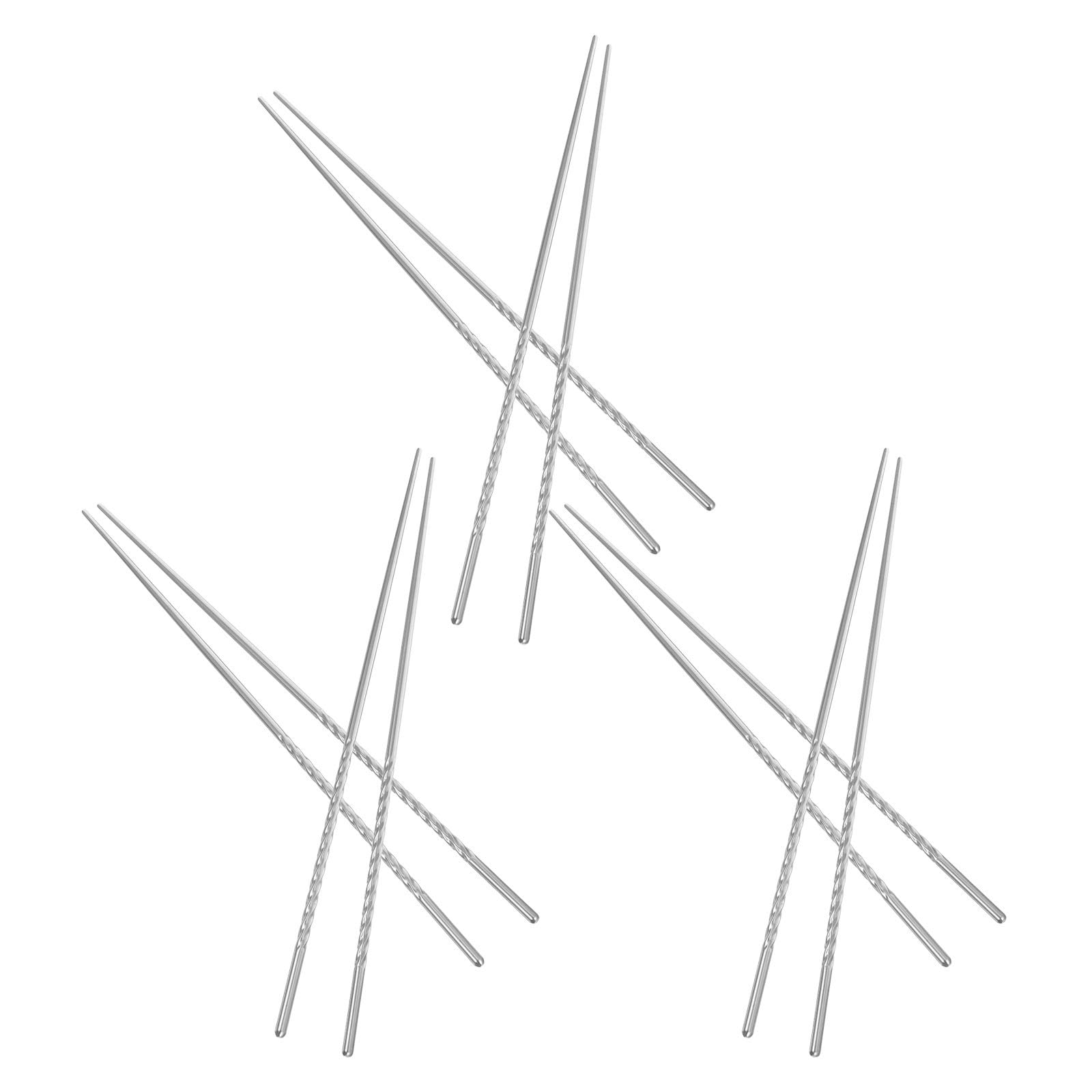 Palillos asiáticos de acero inoxidable largos de 38.8cm Abaodam para freír