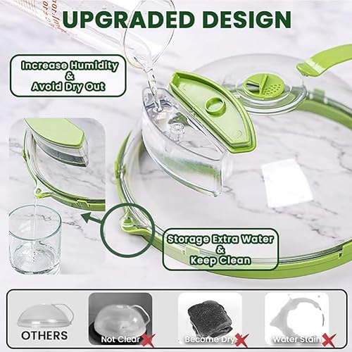 Miniatura 4 de Thrivetion - Funda para microondas 2 en 1 con vaporizador integrado, fundas para microondas Thrivetion con mango aislado para alimentos, sin