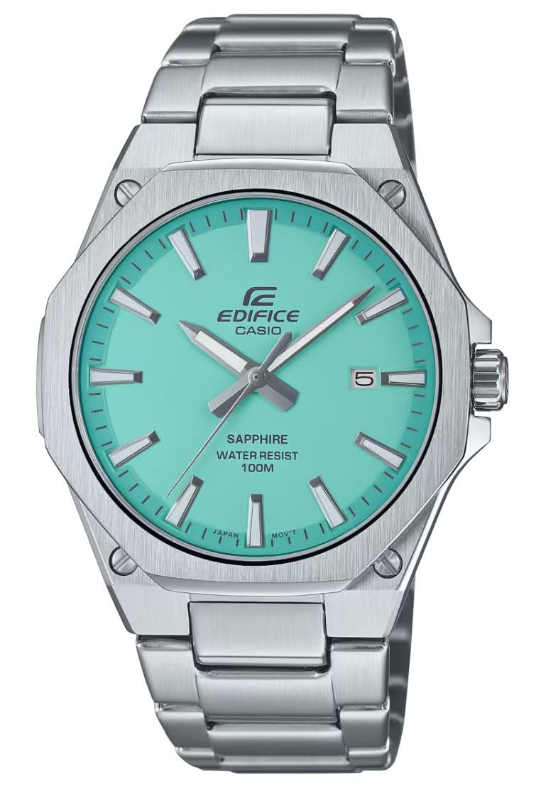 Casio Reloj Analógico para Unisex-Adultos de Cuarzo con Correa en Acero Inoxidable EFR-S108D-2BVUEF