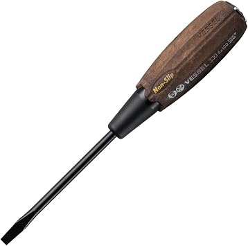 VESSEL WOOD-COMPO Non-Slip Tang-Thru Screwdriver -6x100 1/4"x4" 330S6100