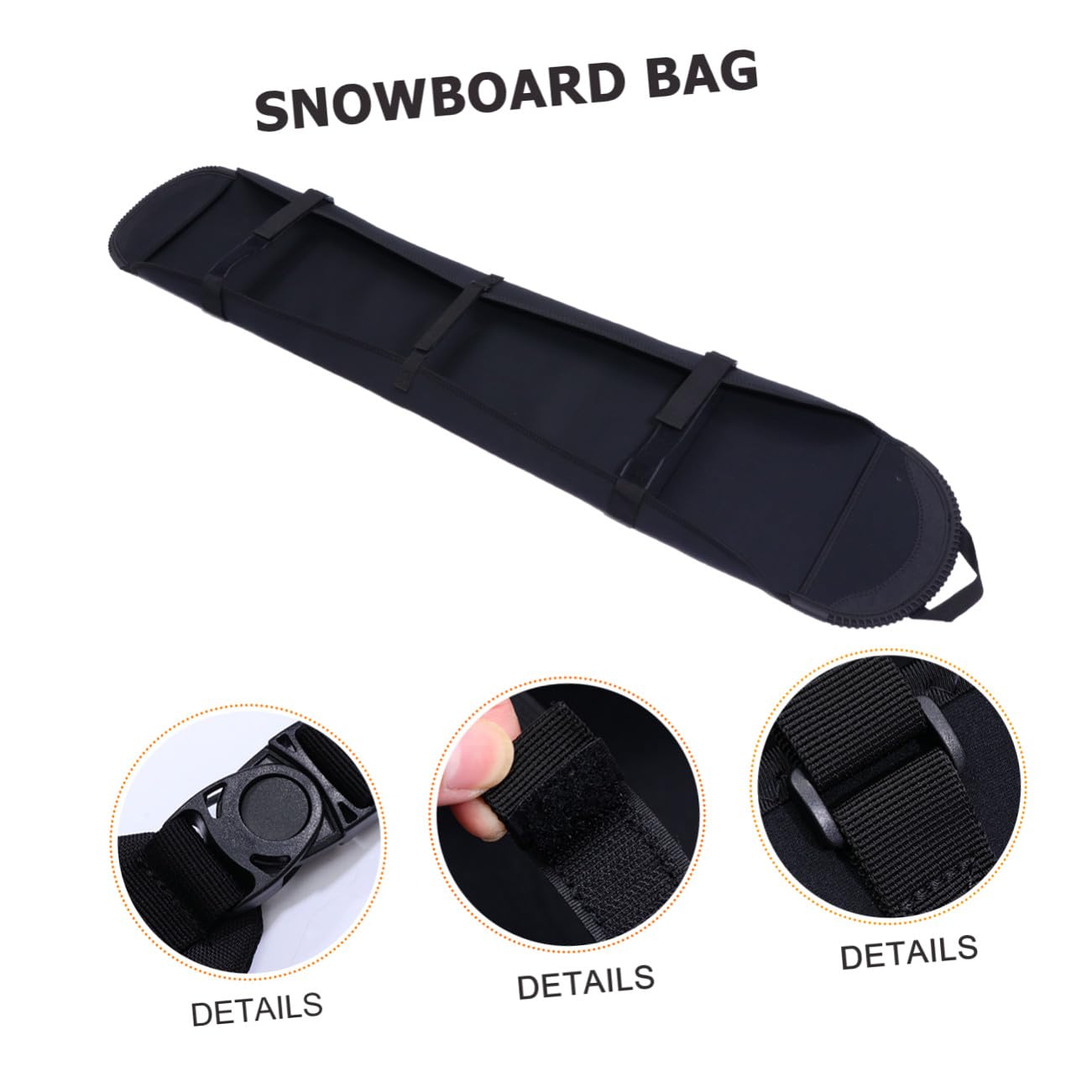 ibasenice Funda para Snowboard Negra de Material Duradero Mochila Ligera para Equipo de Esquí Bolsa de Almacenamiento Práctica para Viajes y Protección de Tabla