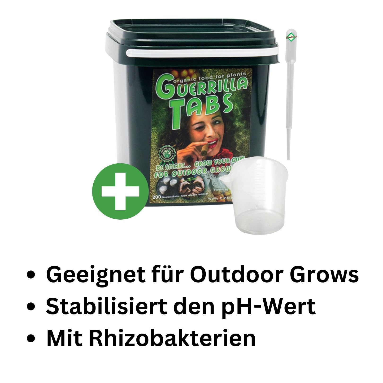 Weedness BioTabs Guerilla 200 Stück - Naturdünger Grow Flüssig Bio Orchideen Bonsai Organische Langzeit Dünger