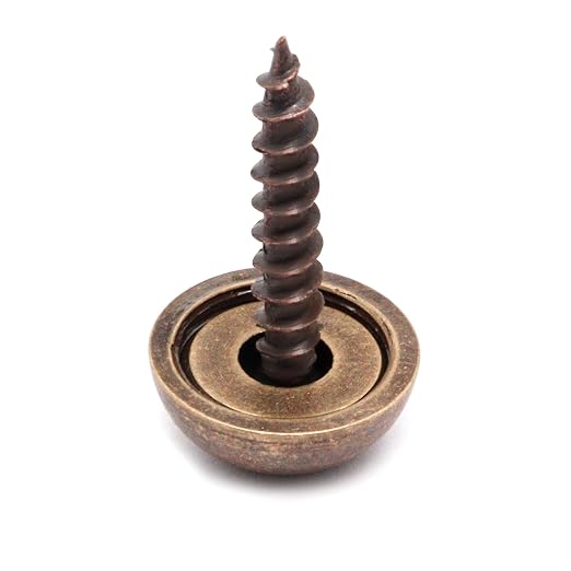 Juego de 16 tornillos autoperforantes de latón con tapa decorativa miniatura 5