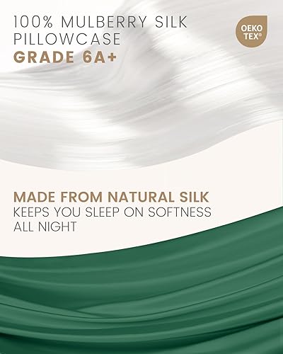 Miniatura 2 de THXSILK Funda de almohada de seda de morera 100 % pura para cabello y piel, funda de almohada de seda de grado 6A+ tamaño Queen de 20 x 30 pulgadas,