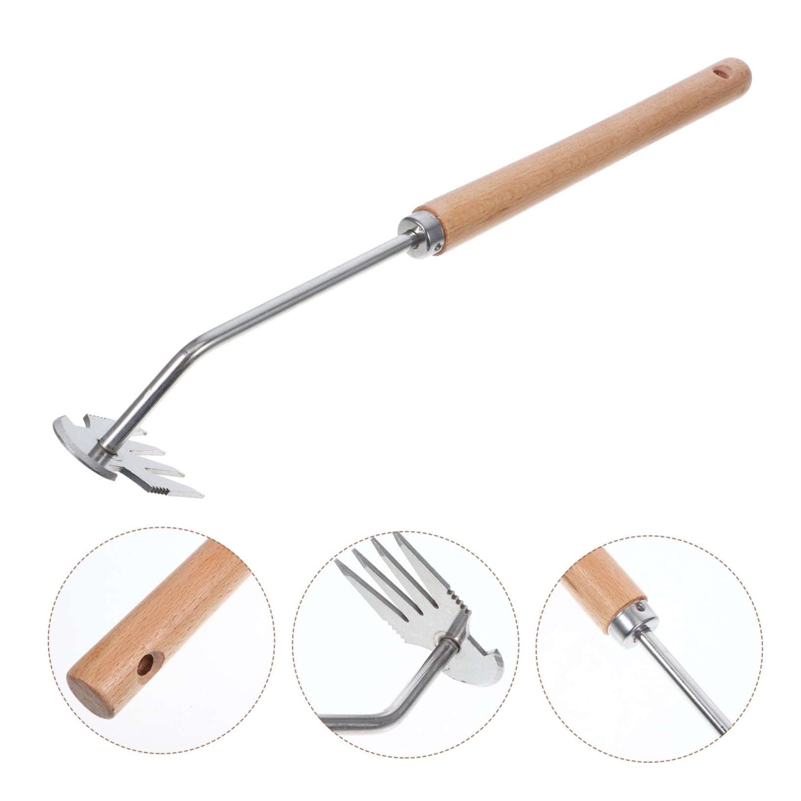 Sosoport 5stücke Ergonomischer Gartenrechen Mit Zinken Handwerkzeug Zum Jäten Multifunktionales Unkrautentfernungsgerät Für Garten Und Rasenpflege