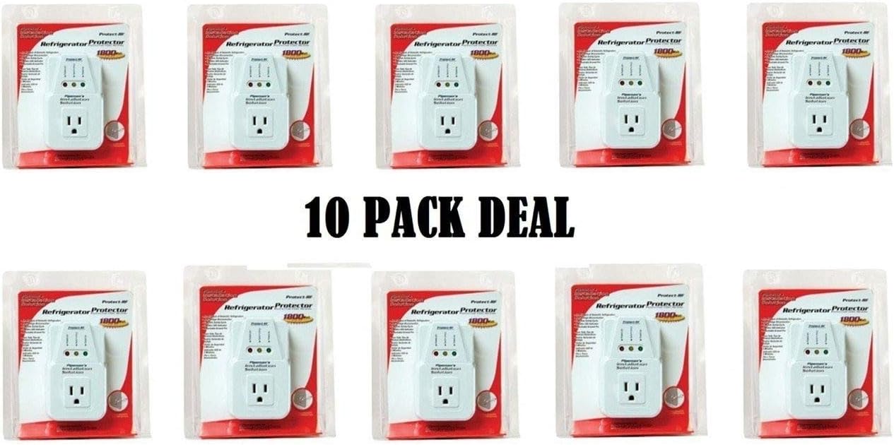 AC Voltage Protector Brownout Surge Refrigerator 1800 Watts Appliance 10 Pack