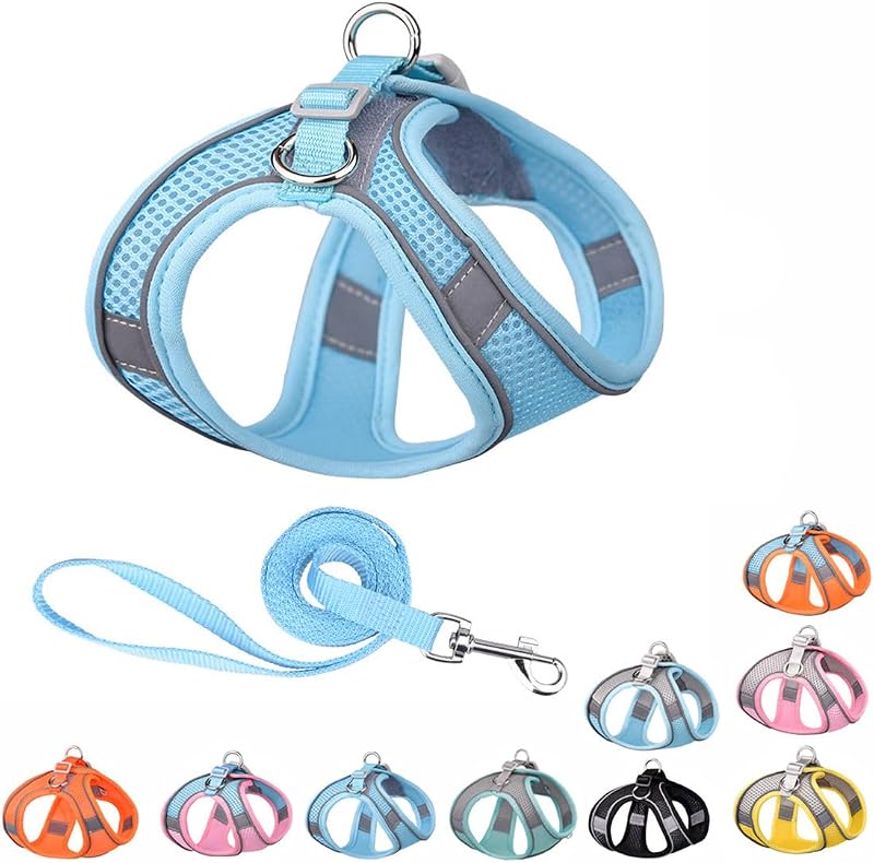 Peitoral Vest com Guia para Cães Pequenos YOUALSO Azul XS