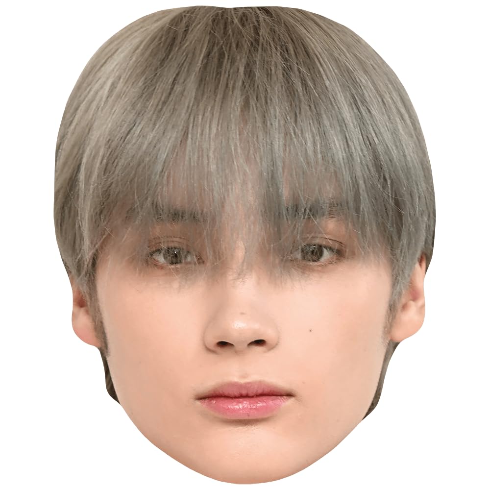Huening Kai (Fringe) Celebrity Mask, Flat Card Face, Fancy Dress Mask