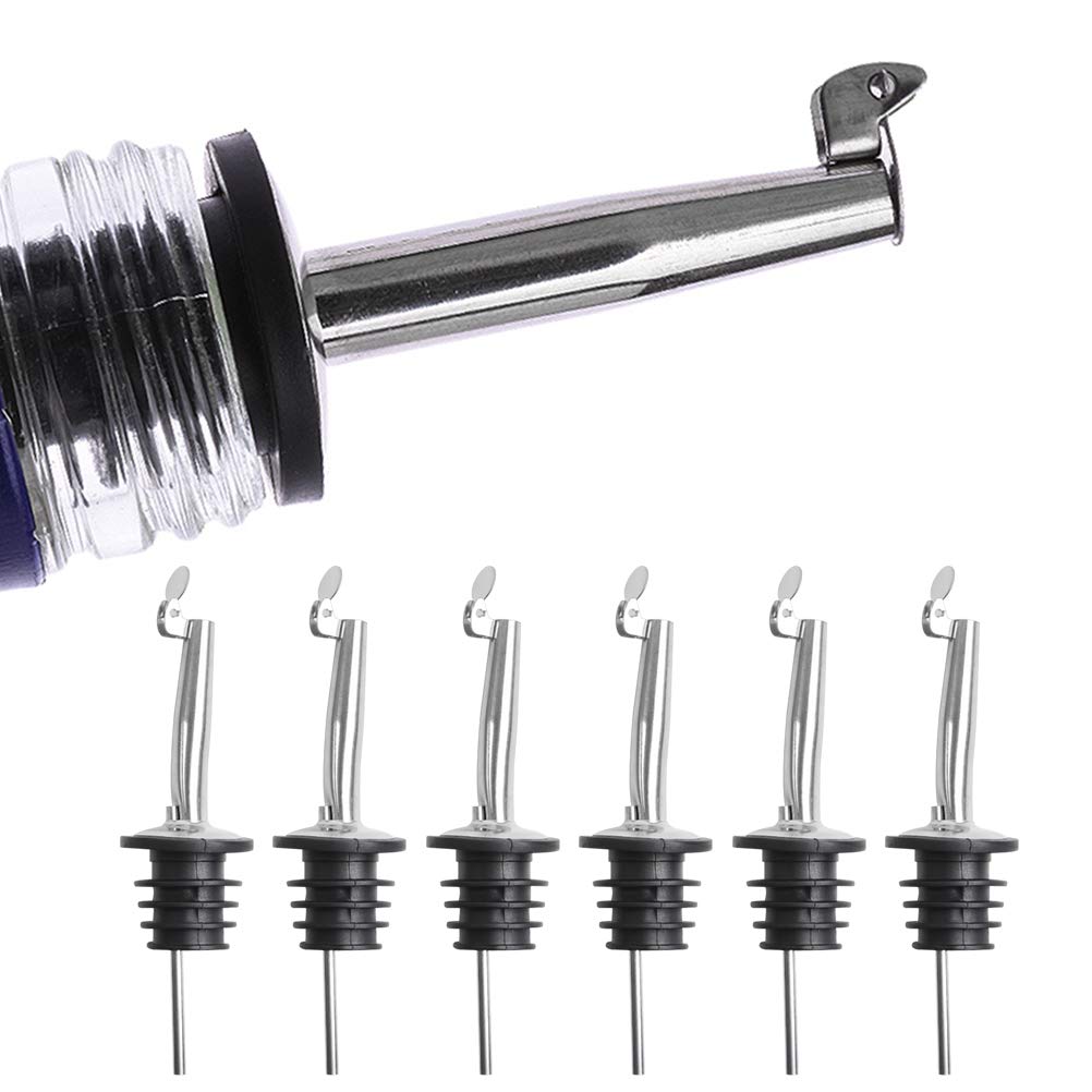 THETHO 11 Versatori Per Bottiglie Liquore In Acciaio Inox | Beccucci Conici Con Tappo Antipolvere | Per Vino, Olio, Sciroppo, Aceto