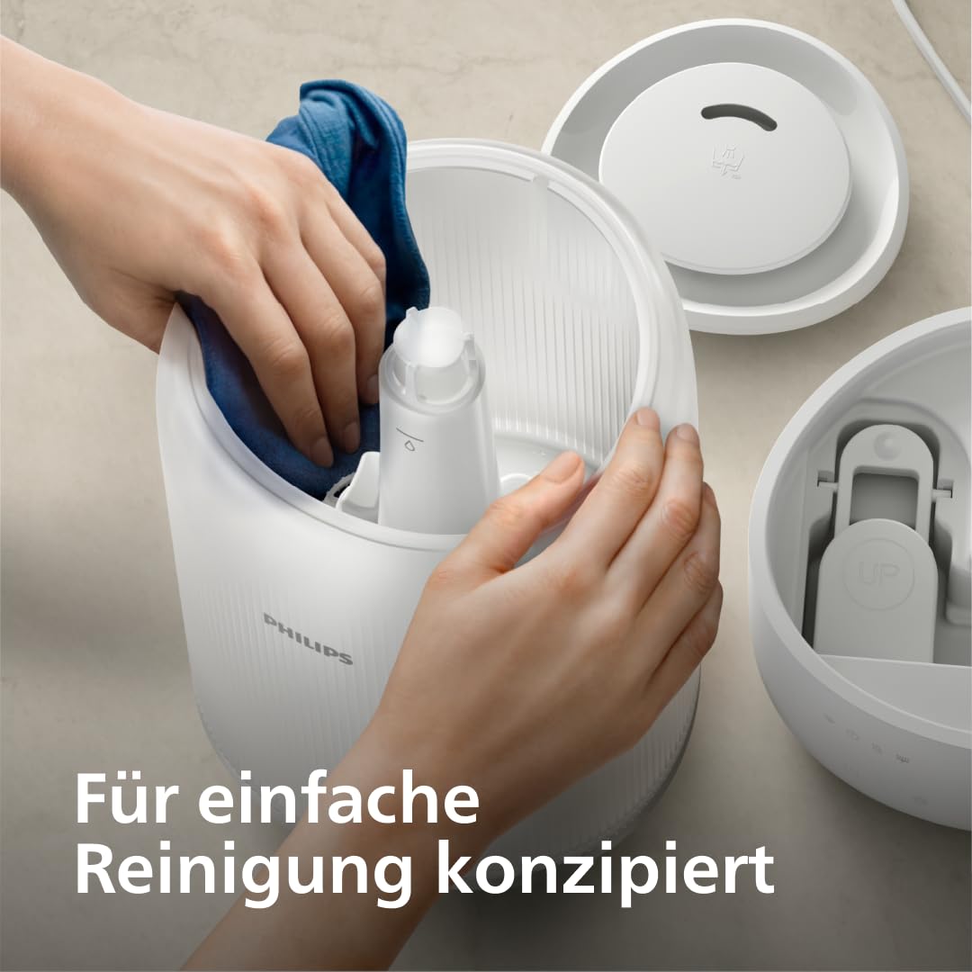 Philips Smart Humidifier HU1509/00, leise, Aromatherapie, Nachtlicht, für Räume bis 38 m²