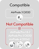 Vista 2 de Gcioii 3 Pairs Ear Hooks Covers for AirPods 3 (2021) [Added Storage Pouch] Sport Anti Slip Ear Tips Wings, Grip Tips Accessories Compatible with